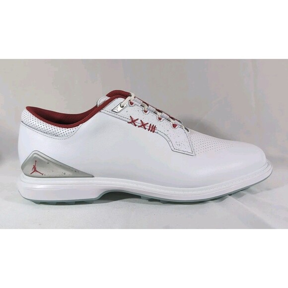 Nike Air Jordan ADG 5 Golf Shoe Men’s 13 Fire Red-Metallic Silver FQ7874-101 - Picture 4 of 7